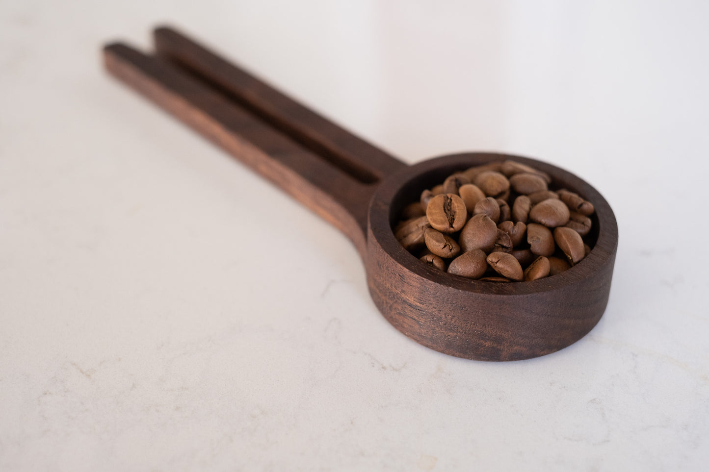 Handcrafted Coffee Scoop / Bag Clip - Solid Walnut