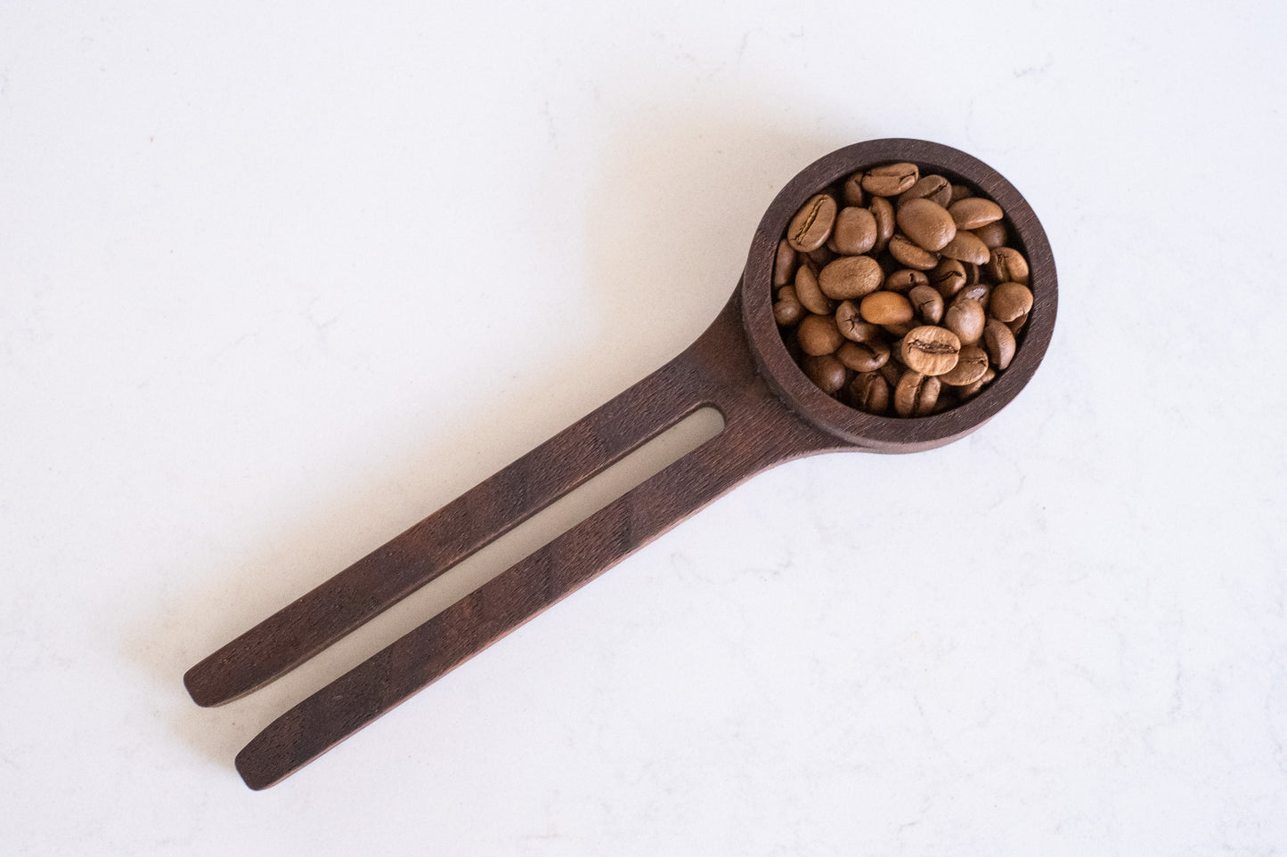 Handcrafted Coffee Scoop / Bag Clip - Solid Walnut