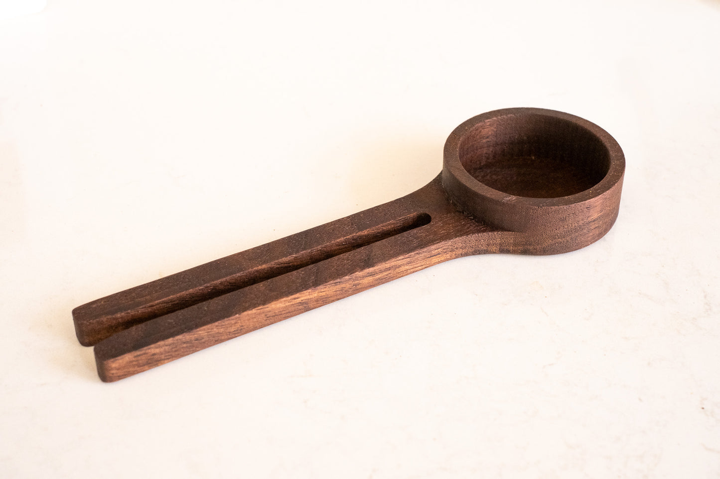 Handcrafted Coffee Scoop / Bag Clip - Solid Walnut