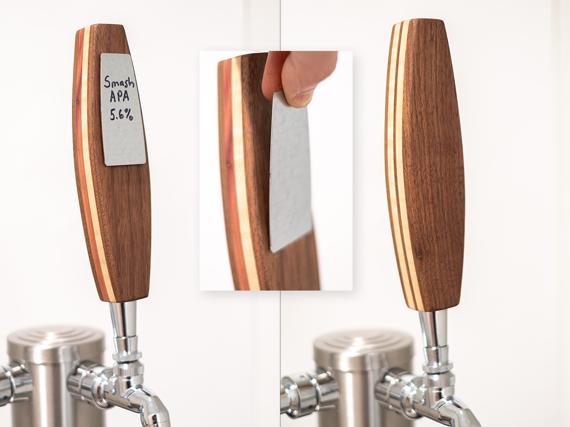 Beer Tap Handle with Interchangeable Sing Plates