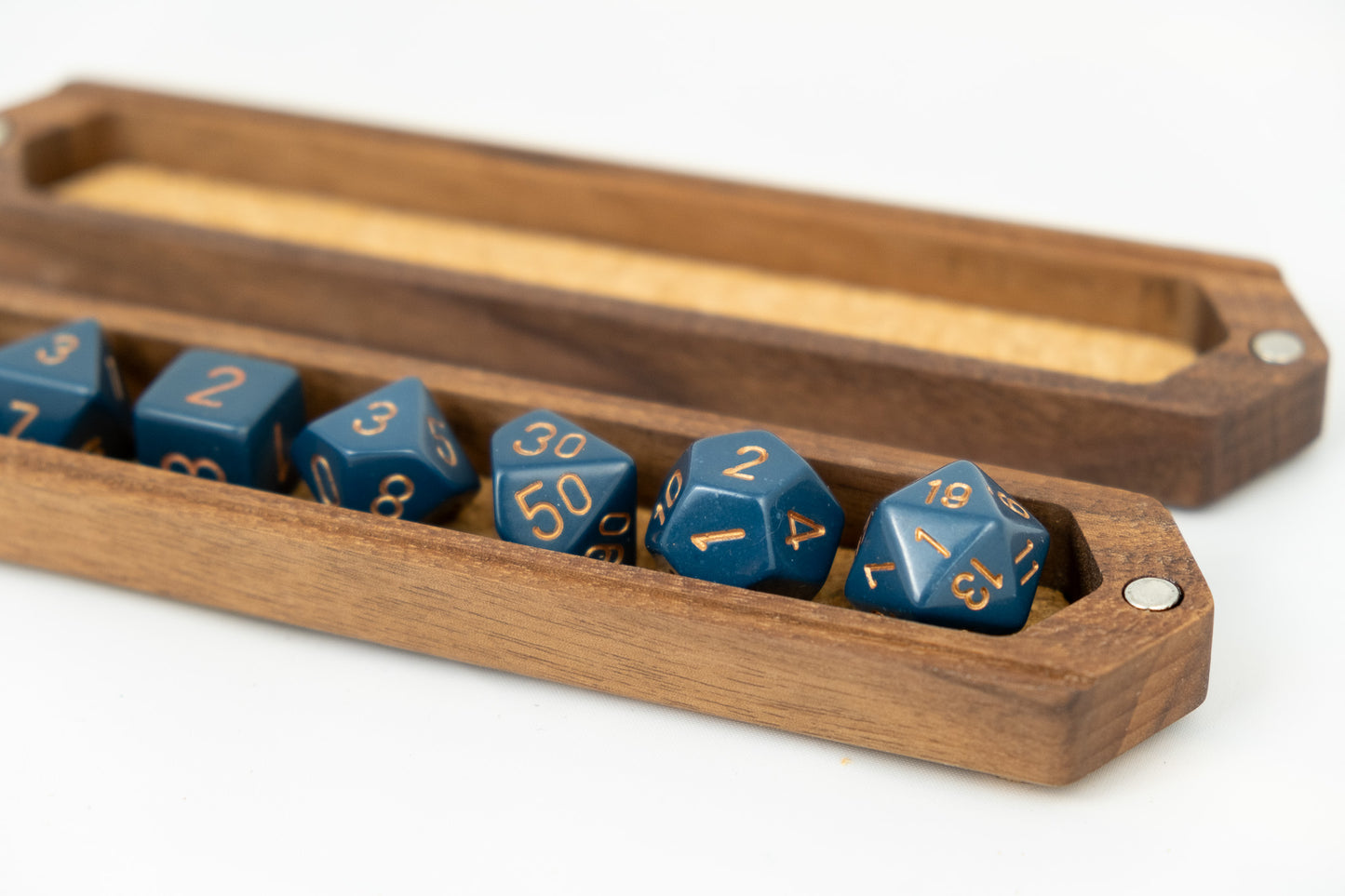 Premium Hexagon DnD Dice Tray and Dice Box Set