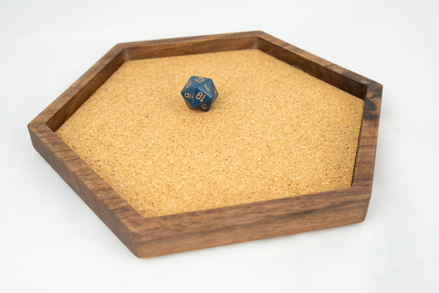 Premium Hexagon DnD Dice Tray and Dice Box Set