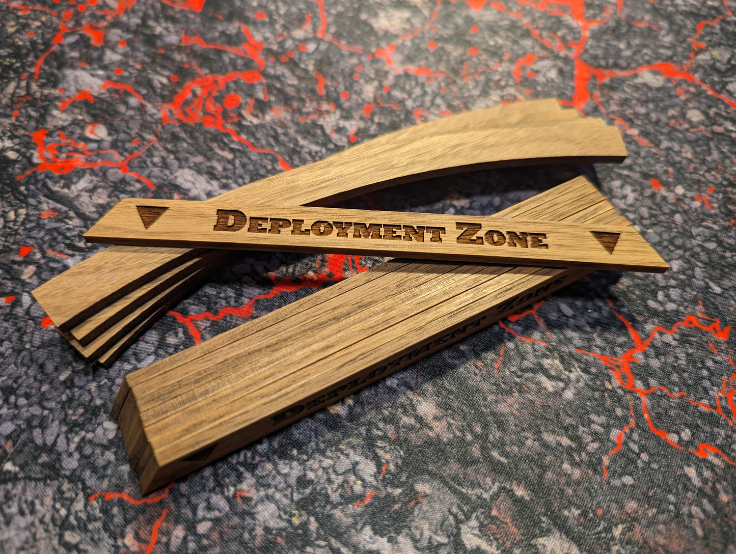 Deployment Zone Markers | Warhammer 40k 10th Edition | Solid Walnut